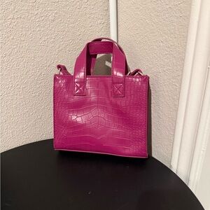 Wild Fable Fuchsia Crocodile-Embossed Mini Bag